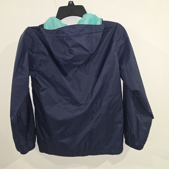 The North Face Dryvent Wind Rain Blue Aqua Youth Hooded Full Zip Jacket M 10/12 - Picture 8 of 8